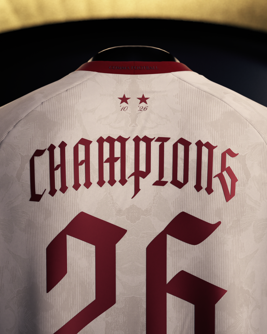  スペイン 2026 チャンピオン •Lサイズ Spain 2026 Champions Jersey - White – Comma Football